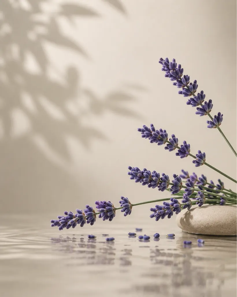 Ramos de lavanda em flor